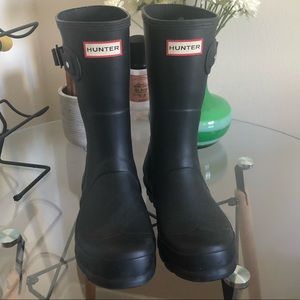 Hunter Original Short Black Boot Size 8